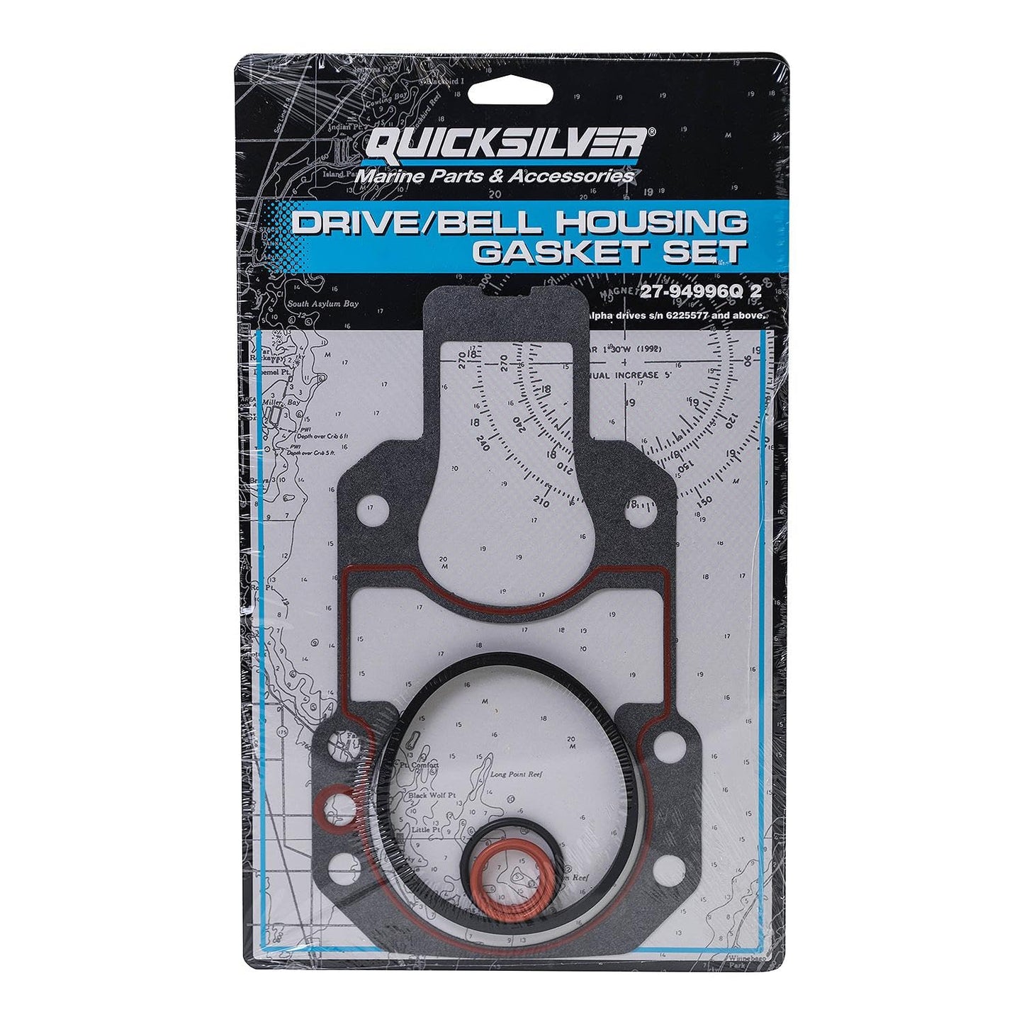 Quicksilver 94996Q2 Bell Housing Installation Gasket Kit for MerCruiser R, MR and Alpha One Gen II Drives Quicksilver