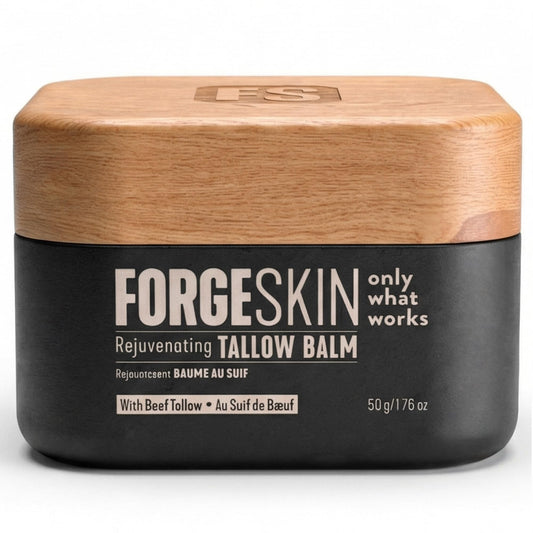 FORGE SKIN® Wrinkle Defense Beef Tallow Balm for Men [TALLOW-BASED] Moisturizer for Face Hydration - Hydrating Anti Aging Skin Cream - Natural Facial Skincare Lotion with Essential Oils (1.7 OZ) - Available at All In One Marketplace Canada