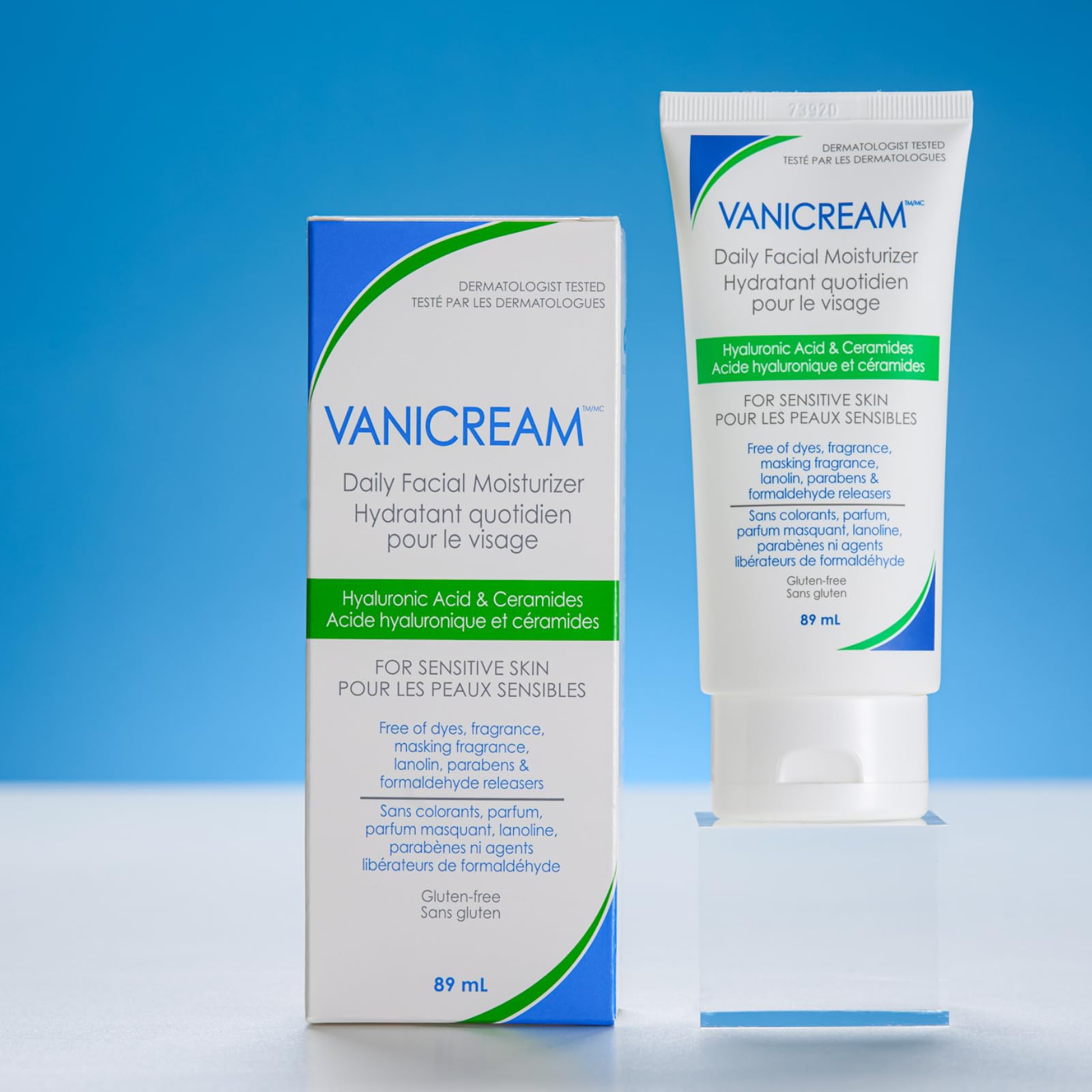 Vanicream Daily Facial Moisturizer for Sensitive Skin, 89 mL – Lightweight Hydration with Hyaluronic Acid & 5 Ceramides, Fragrance-Free, Non-Comedogenic, Gentle Face Lotion for Day & Night - Available at All In One Marketplace Canada