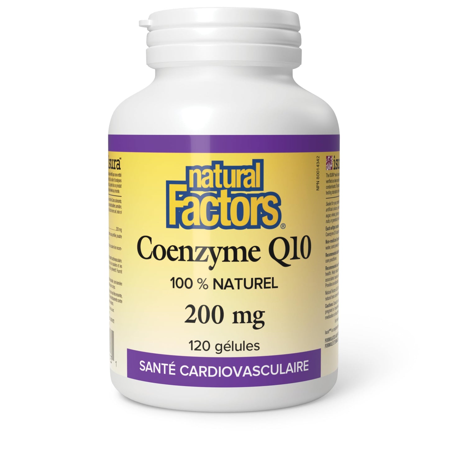 Natural Factors CoQ10 200 mg, 120 Softgels, 100% Natural, Supports Cardiovascular Health, Proudly Canadian - Available at All In One Marketplace Canada