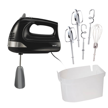 Hamilton Beach 6-Speed Electric Hand Mixer for Baking, 275W, Easy Clean Beaters, Dough Hooks, Whisk, Snap-On Storage Case, Black (62639C) Hamilton Beach