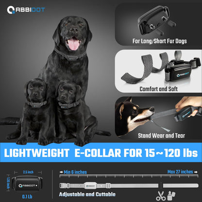 ABBIDOT 3300 Ft Dog Training Collar with Remote - [New Version] Shock Collar, 5 Training Modes, 88 Levels e Collar, Waterproof Training Collar for Small Medium Large Dogs(15~120 lbs)