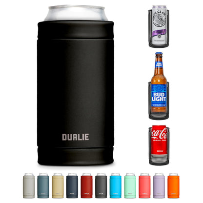DUALIE 3 in 1 Insulated Can Cooler - Universal Size for 12 oz Cans, Slim Cans, and Bottles - 10+ Colors Available 🍁 All In One Marketplace Canada