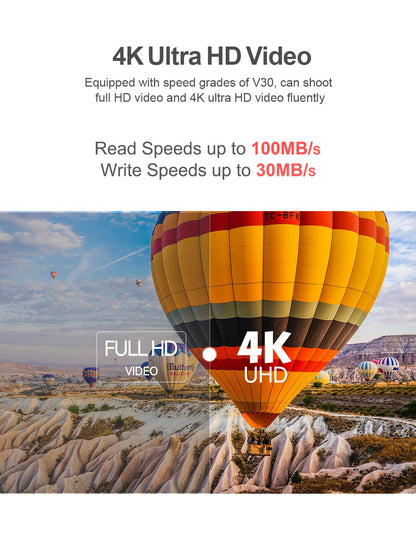 Netac 128GB Micro SD Card Micro Mini SD Card SDXC UHS-I Flash Memory Card, High Speed TF Card up to 100MB/s - Full HD Video Recording U3, Class10, V30, A1, 667X, eXFAT