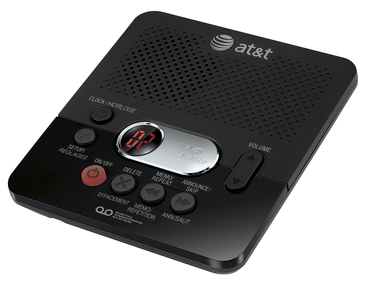 AT&T Digital Answering Machine with 60 Minutes Record Time and Time/Date Stamp, Black AT&T