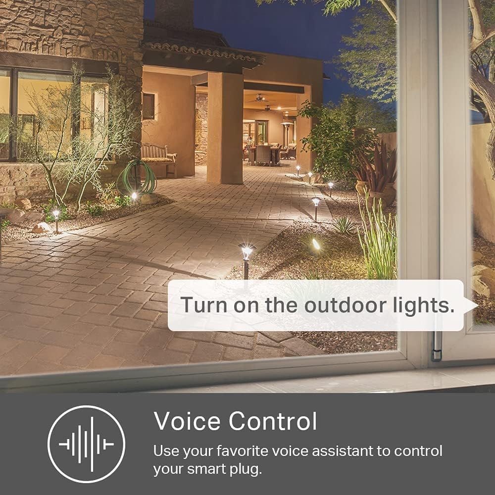 Kasa Smart Outdoor Smart Plug by TP-Link (KP400) - Smart WiFi Outlet with 2 Sockets, IP64 Waterproof, Works with Alexa and Google Home, 2.4GHz WiFi Required, No Hub Required, Sunset & Sunrise Offset