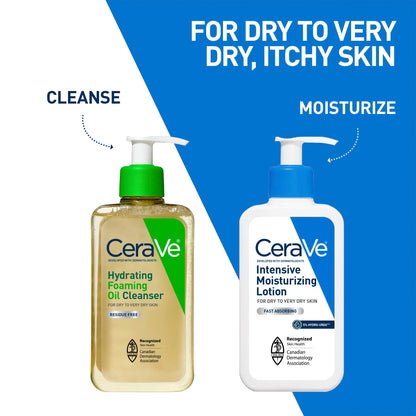 CeraVe Intensive Moisturizing Lotion with 5% Hydro-Urea & Shea Butter, for Dry to Very Dry Skin, Hydrates Itchy Skin due to Dryness. Fragrance-Free, Developed with Dermatologist, 473mL - Available at All In One Marketplace Canada