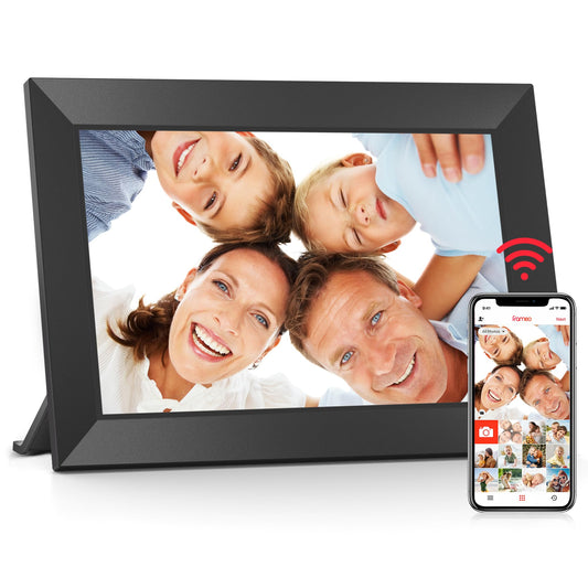 Frameo 10.1 Inch WiFi Digital Picture Frame, 1280x800 HD IPS Touch Screen Photo Frame Electronic, 32GB Memory, Auto-Rotate, Wall Mountable, Share Photos/Videos Instantly via Frameo App from Anywhere
