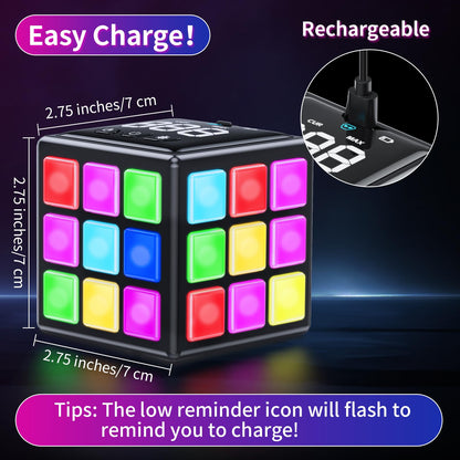 Niufunmal Rechargeable Puzzle Cube with Games, 15 Fun Memory & Speed Games 🍁 All In One Marketplace Canada