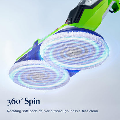 Bissell Spinwave Cord Powered Hard Floor Mop 2039C - Quiet Operation with On Demand Spray for Sealed Hard Floor Surfaces - Includes Trial Formula, A Set of Soft Pads and A Set of Scrub Pads Bissell