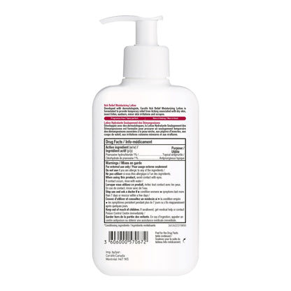 CeraVe Itchy Skin Relief Moisturizing Lotion. For Dry & Eczema-prone skin. Anti-itch cream for minor skin irritations, sunburn relief, insect bug bites & scrapes, 1% Pramoxine. Fragrance Free, 237ML - Available at All In One Marketplace Canada