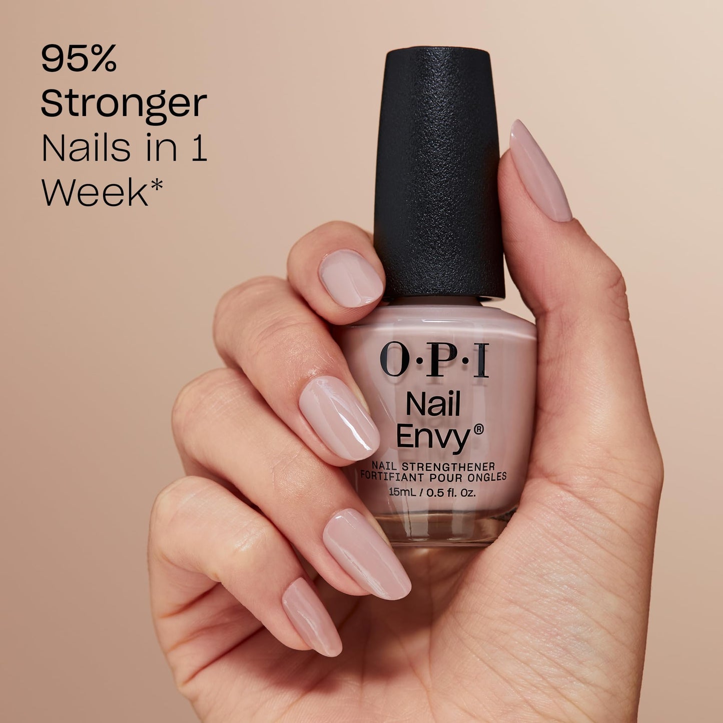 OPI Nail Envy Strengthener Double Nude-y | Sheer Soft Neutral Crème Strengthening Nail Polish Treatment | Strengthen Weak & Thin Nails 🍁 All In One Marketplace Canada