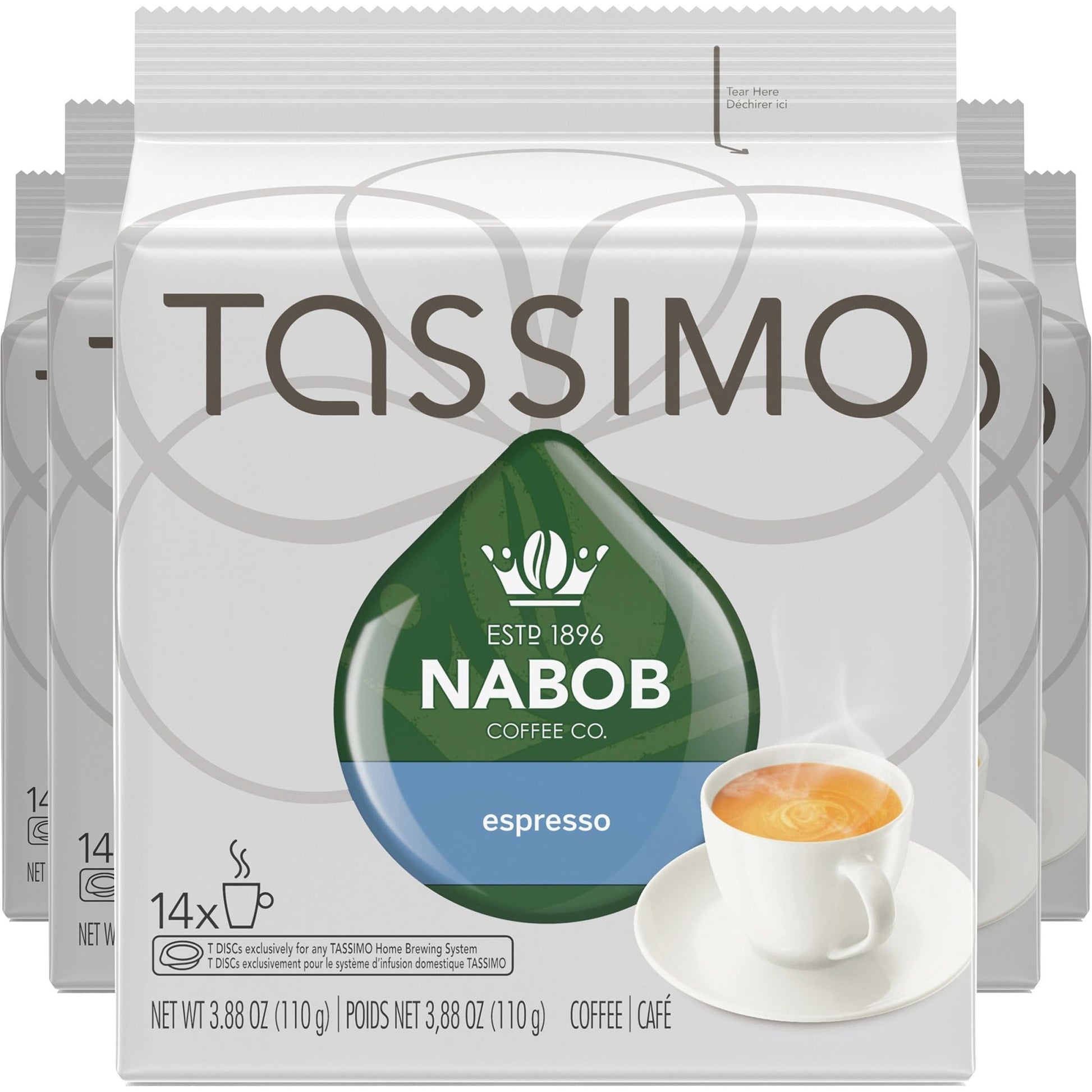 Tassimo Nabob Espresso Single Serve T-Discs, 70 Count
