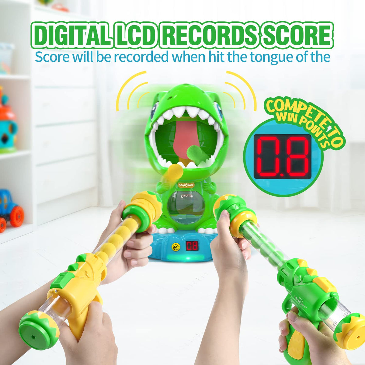 EagleStone Movable Dinosaur Shooting Toys for Kids with Spray, Score, Sound 🍁 All In One Marketplace Canada
