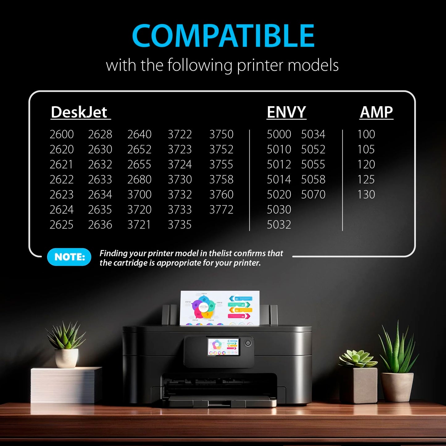 Smart Ink Remanufactured Ink Cartridges Replacement for HP 65 XL HP 65XL (2 Black Combo Pack) to use with DeskJet 3755 2600 2625 2652 2655 3700 3720 3752 3772 Envy 5000 5010 5052 5055 Printer Series