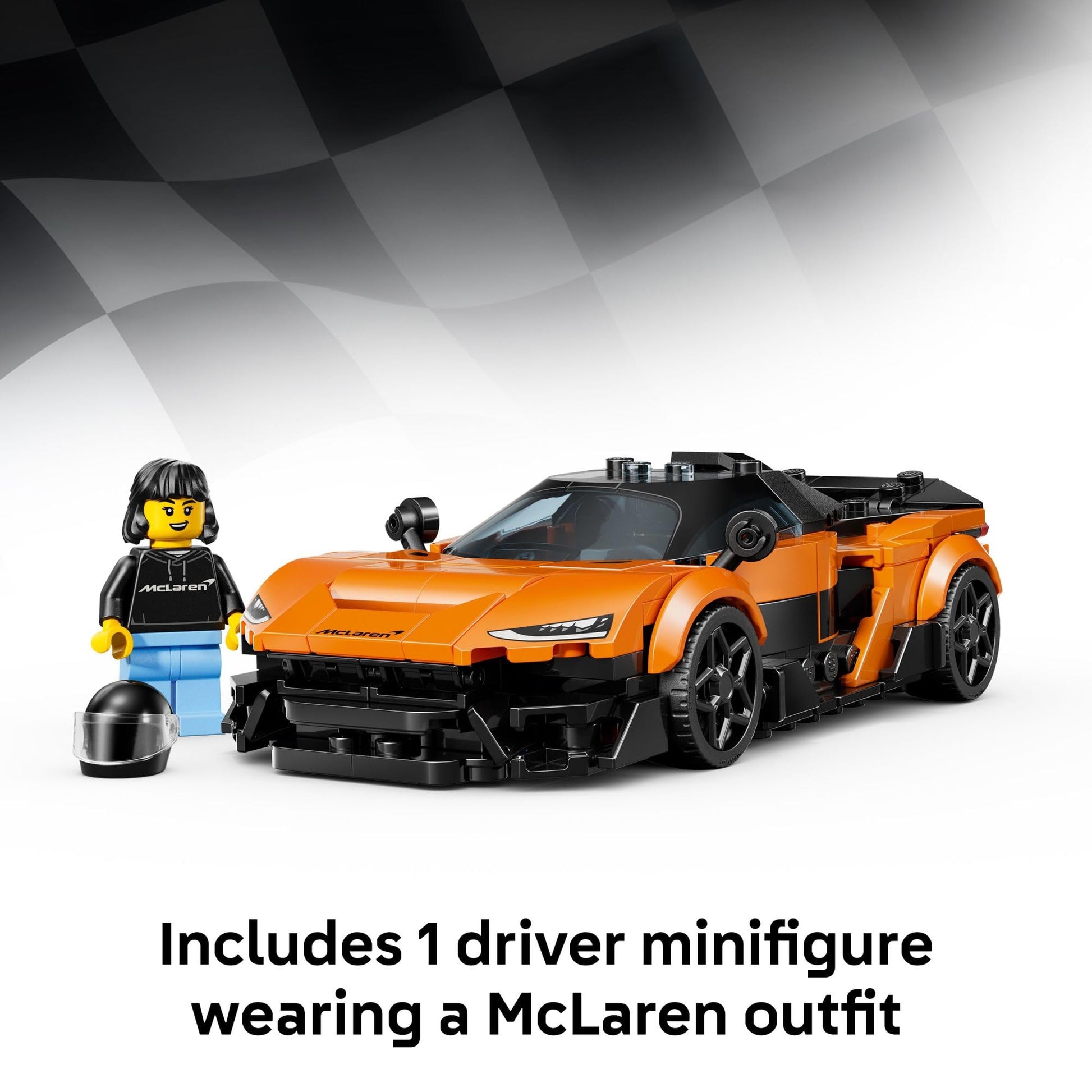 LEGO Speed Champions McLaren W1 Race Car Toy for Boys & Girls, Ages 9+ - Building Set for Pretend Play & Display w/1 Driver Minifigure - Gift Idea for Kids & Supercar Fans - 77257 LEGO