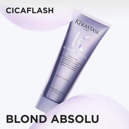 Kérastase Blond Absolu Conditioner, Cicaflash Purple Conditioner, Repairs & Nourishes, Protects Against Breakage, For Bleached, Highlighted, and Damaged Hair, With Hyaluronic Acid - Available at All In One Marketplace Canada