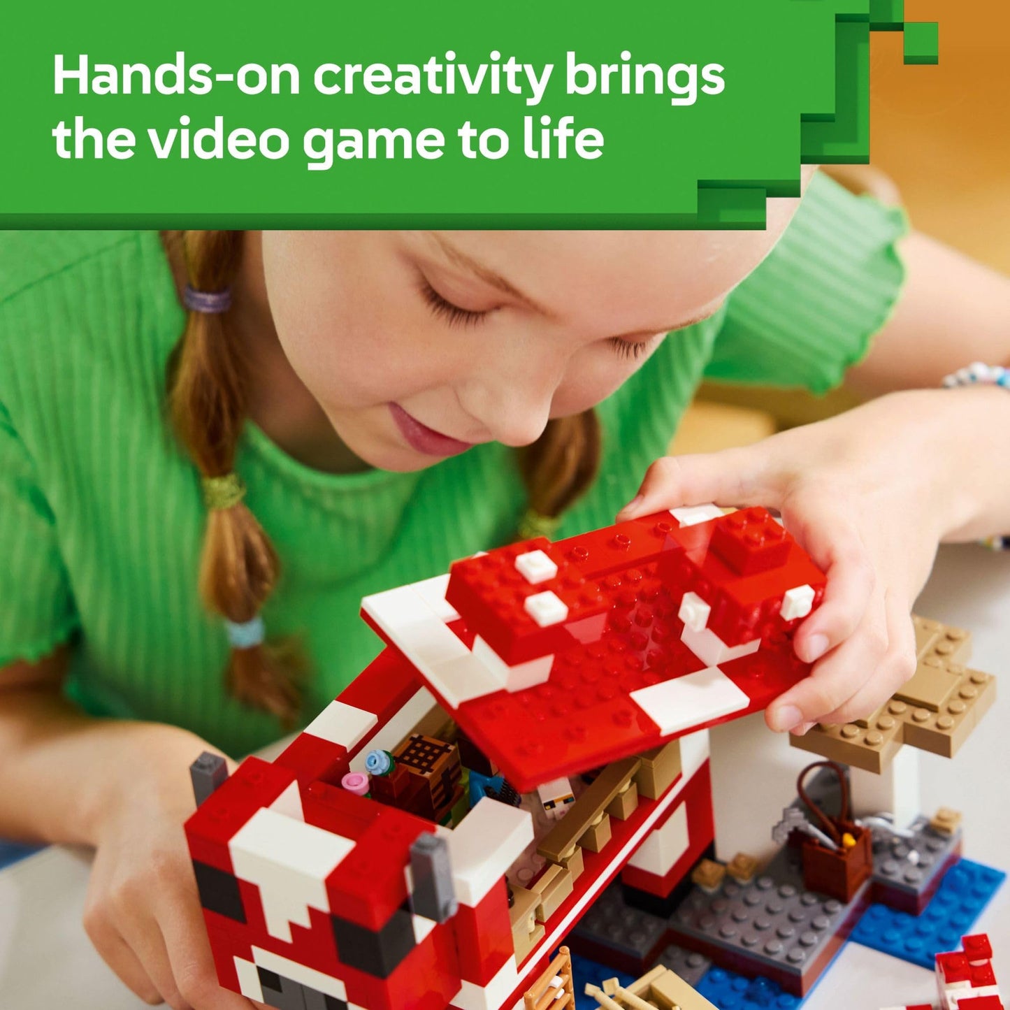 LEGO Minecraft The Mooshroom House Toy Figures and Playset - Building Minecraft Toy for Kids, Boys and Girls, Ages 8+ - with Steve and Other Figures for Pretend Play - Gift Idea for Birthdays - 21270 LEGO