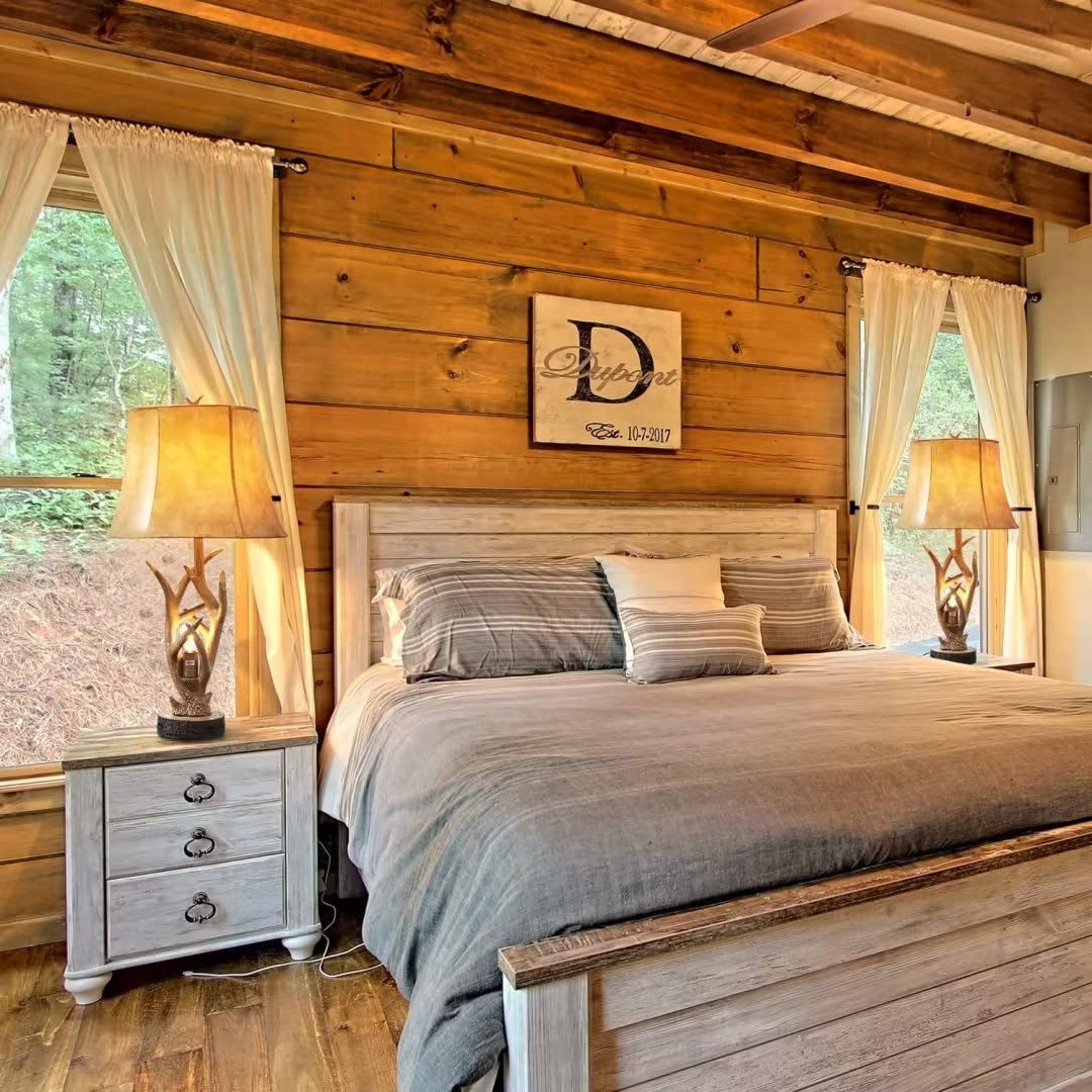 Dungoo Rustic Western Deer Table Lamps with Nightlight Set of 2, 26" Rustic Bedside Lamps for Bedroom with 2 USB Ports, Natural Antler Table Lamp for Christmas Living Room Gift Foyer Office 🍁 All In One Marketplace Canada