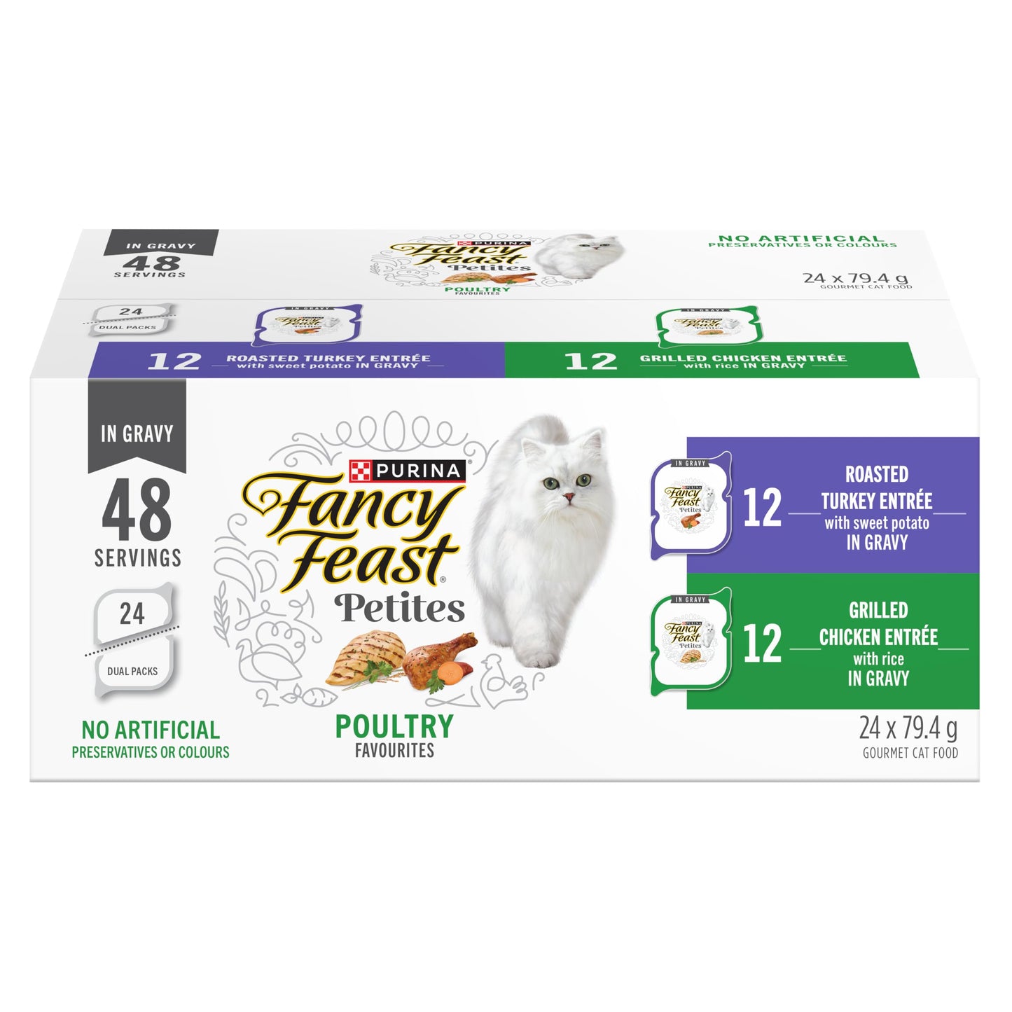 Fancy Feast Petites Wet Cat Food, Poultry Favourites 79.4g (24 Pack) Fancy Feast