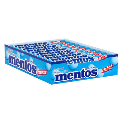 Mentos Chewy Mints, Mint - Pack of 20 Rolls (280 Pieces), 37g per roll - Available at All In One Marketplace Canada