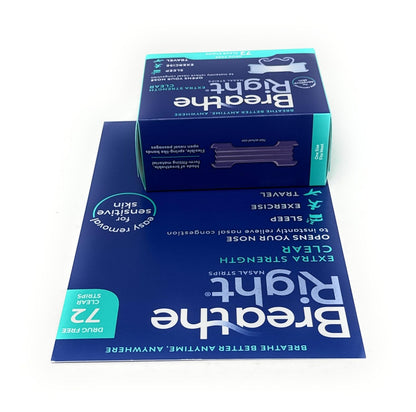 Breathe Right BR Clear Nasal Strips 72 Ct - Available at All In One Marketplace Canada