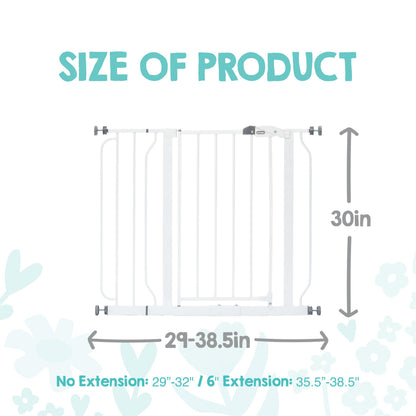 Regalo Easy Step 38.5-Inch (97.75cm) Extra Wide Baby Gate, Award Winning Brand, Includes 6-Inch (15.25cm) Extension Kit, 4 Pack Pressure Mount Kit and 4 Pack Wall Mount Kit