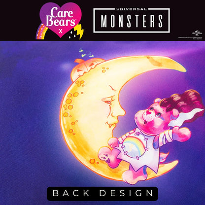 Care Bears x Universal Monsters Housse de Coussin Réversible en Satin Soyeux 50x75 cm pour Cheveux et Peau, Halloween (Produit sous Licence Officielle) par Franco Collectibles