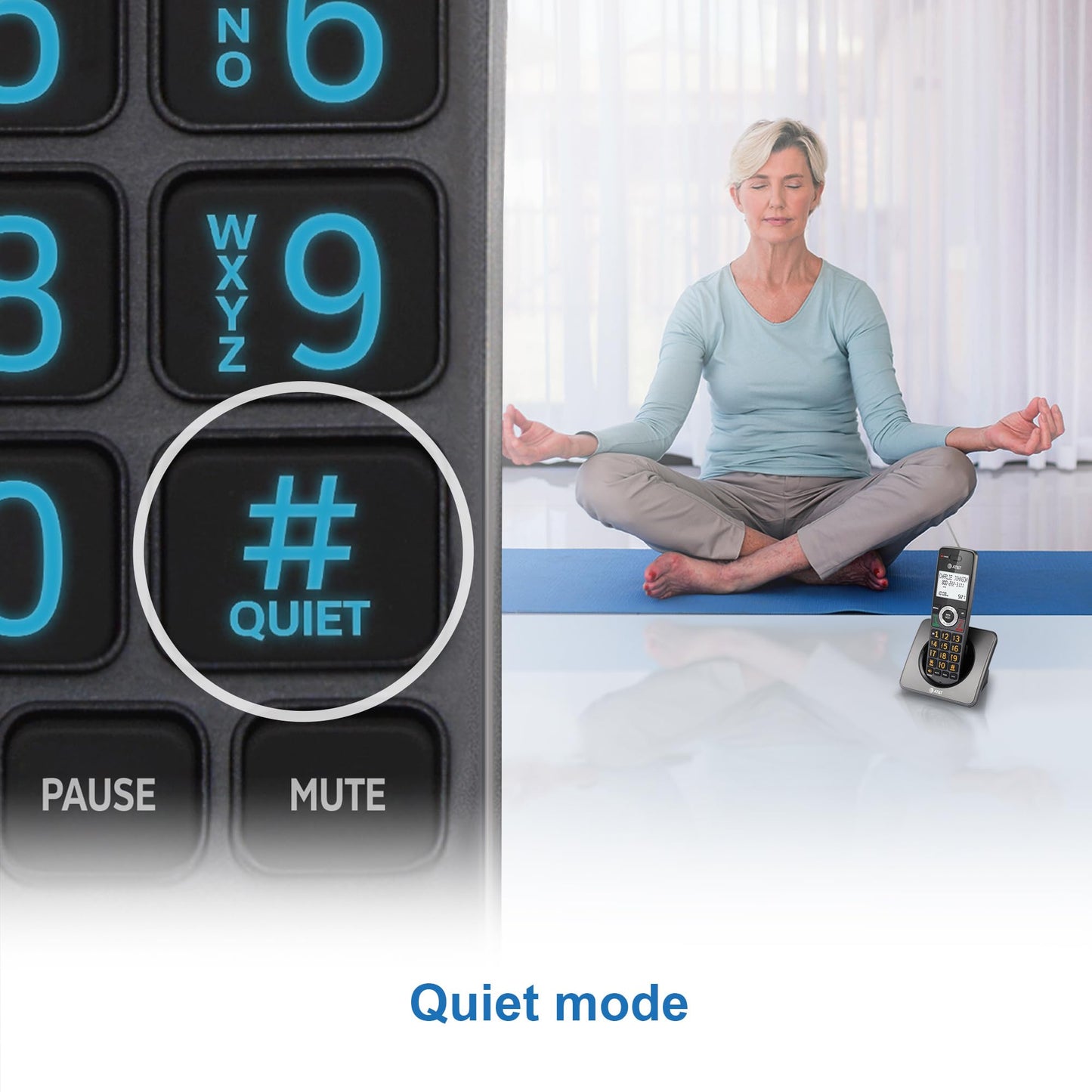 AT&T GL2101-2 DECT 6.0 Cordless Home Phone 2-Handset with Call Block, Caller ID, Full-Duplex Handset Speakerphone, 2" White Backlit Display, Lighted Keypad, Graphite & Black AT&T