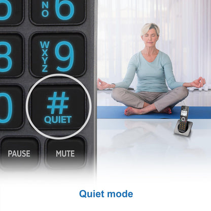 AT&T GL2101-2 DECT 6.0 Cordless Home Phone 2-Handset with Call Block, Caller ID, Full-Duplex Handset Speakerphone, 2" White Backlit Display, Lighted Keypad, Graphite & Black AT&T