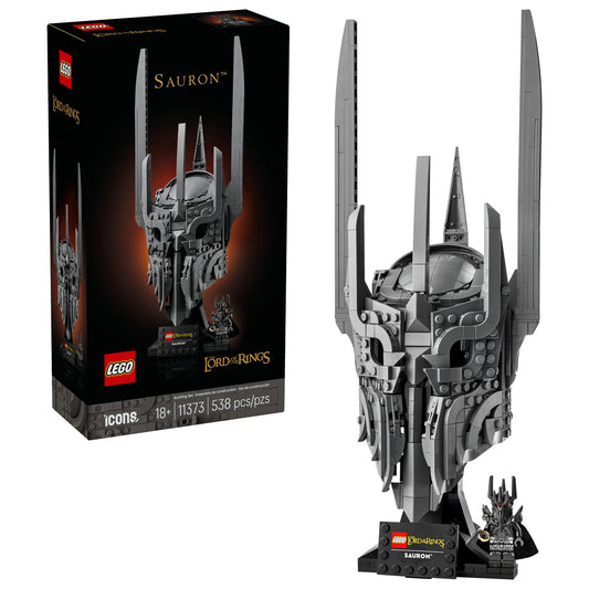 LEGO Icons The Lord of The Rings: Sauron's Helmet - Building Set for Adults, Ages 18+ - Bedroom, Home Office, Book Shelf Decor - with Sauron Minifigure - Gift for LOTR Fans - 11373 - Available at All In One Marketplace Canada