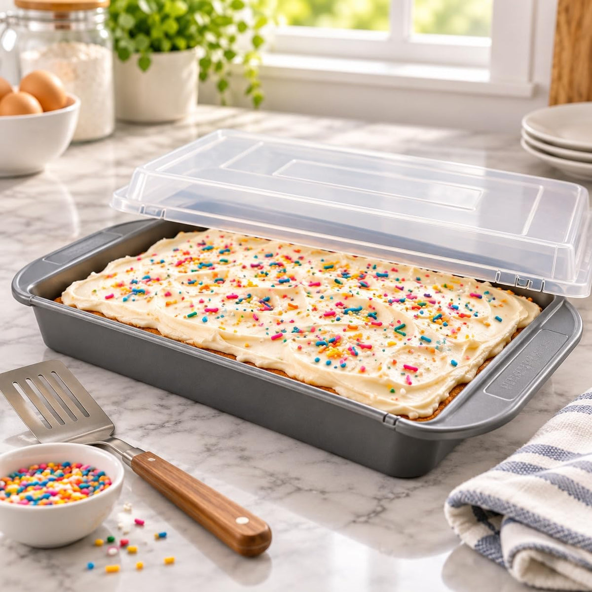 Farberware - Nonstick Cake Pan with Lid, Bakeware 🍁 All In One Marketplace Canada