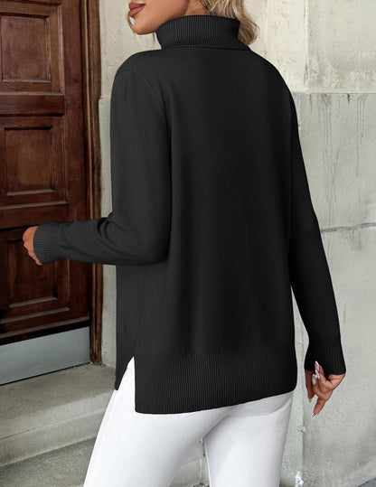 Zeagoo Women's Turtleneck Sweater Fall Winter Long Sleeve Knit Pullover Top 🍁 All In One Marketplace Canada