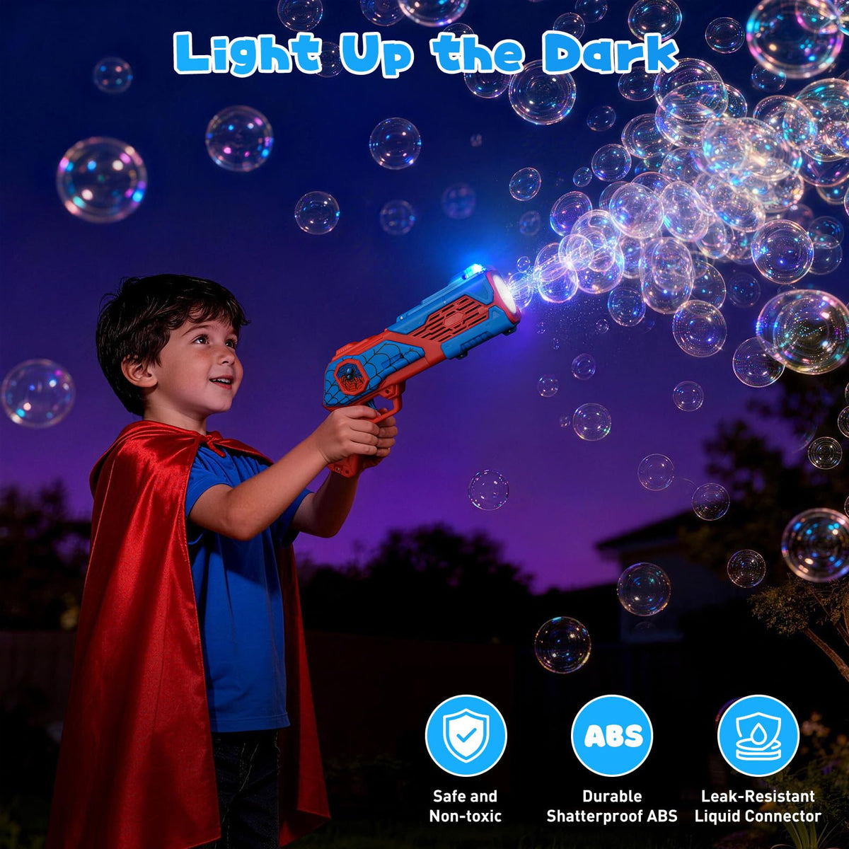 2PCS Bubble Gun for Kids, Spider Bubble Machine Gun with 4 Bubble Solution, Outdoors Toy, Easter, Halloween, Christmas, Party Favors, Birthday Gifts for Boys & Girls Ages 3 4 5 6 7 8 🍁 All In One Marketplace Canada