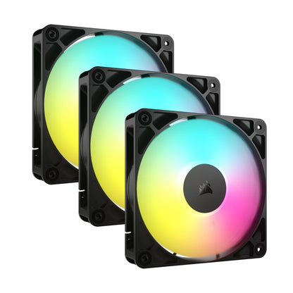 CORSAIR RS120 ARGB 120mm PWM Fans – Daisy-Chain Connection – Low-Noise – Magnetic Dome Bearing – Triple Pack – Black 🍁 All In One Marketplace Canada