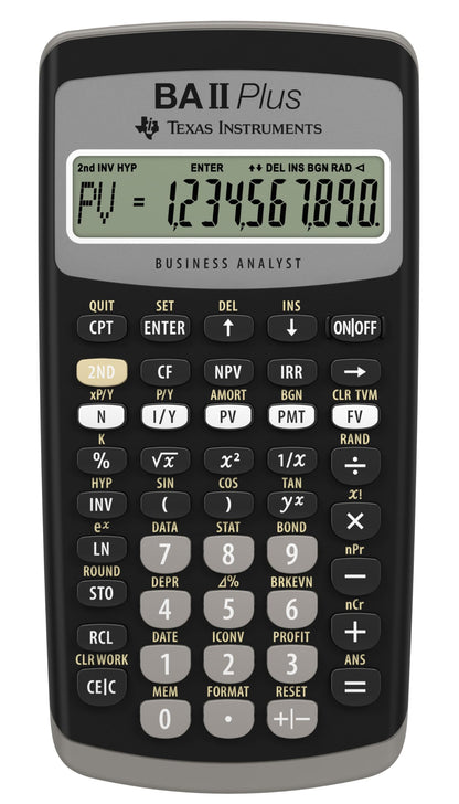 Texas Instruments BA II Plus Financial Calculator, Black
