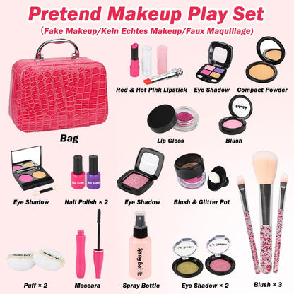 Sanlebi Pretend Makeup Kit for Toddlers Girl 3 4 5 6 7+ - Kids Pretend Play 🍁 All In One Marketplace Canada