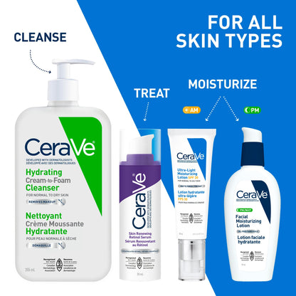 CeraVe Facial Moisturizing Lotion Pm | Ultra Lightweight, Night Face Moisturizer With Hyaluronic Acid | Fragrance Free, 89 Milliliters (1 Pack)