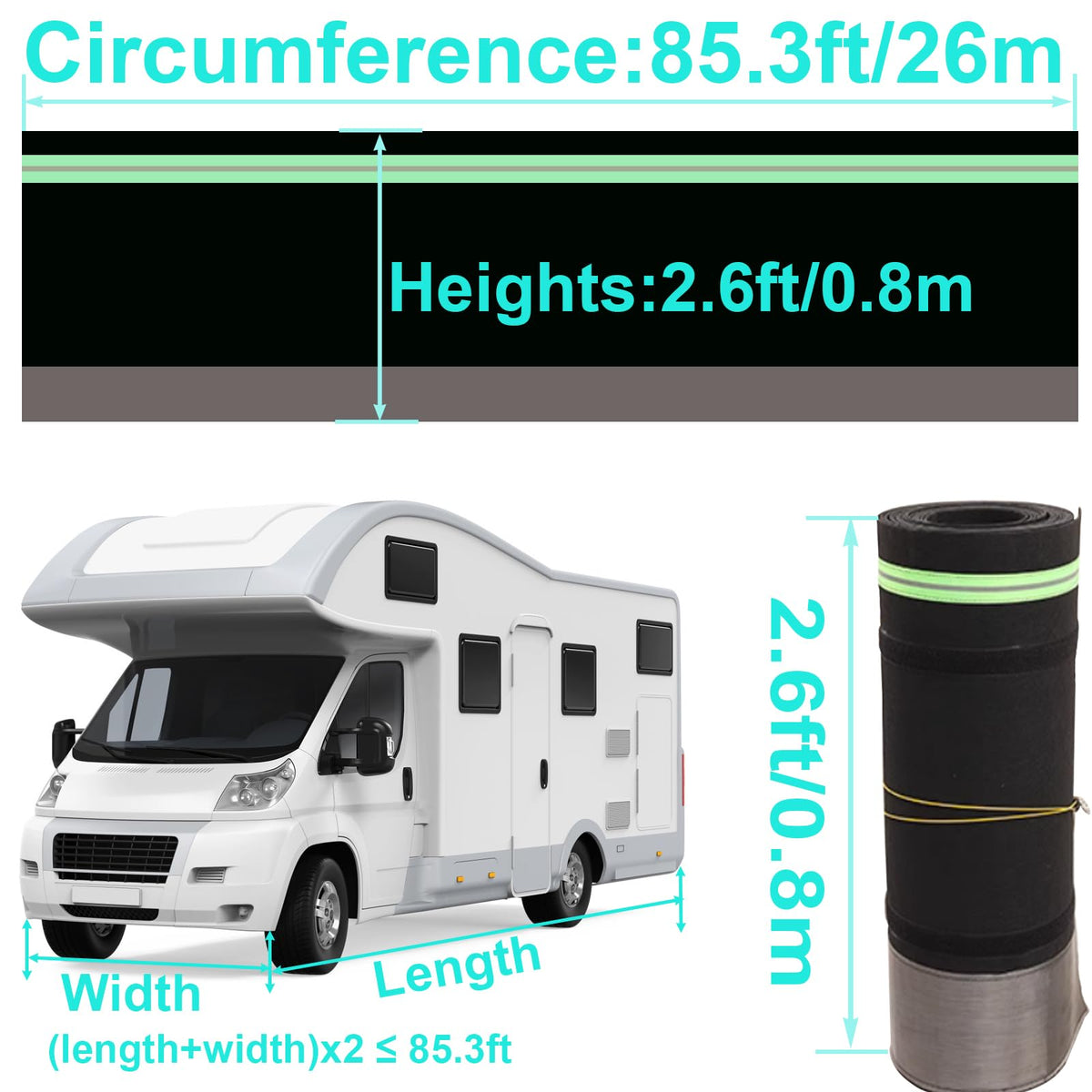 RV Skirting for Winter, Camper Insulated Skirt Travel Trailers & 5th Wheels 🍁 All In One Marketplace Canada