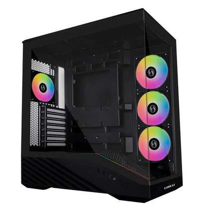 Lian Li Vector V100 ATX Mid-Tower PC Case with 4 ARGB PWM Fans, Black Lian Li