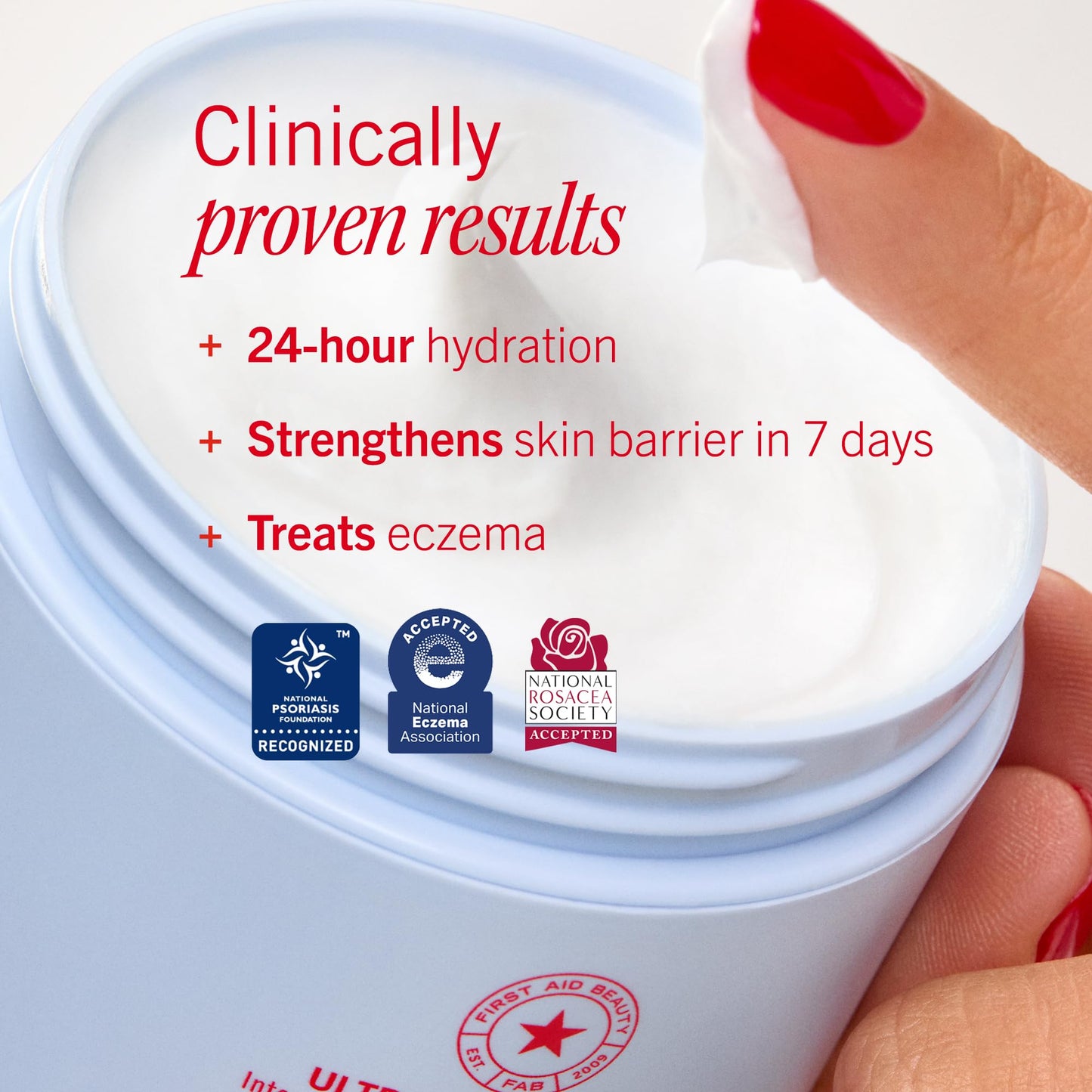 First Aid Beauty - Ultra Repair Cream - Intense Hydration Face & Body Moisturizer - Whipped Colloidal Oatmeal Clinically Proven to Strengthen Skin Barrier in 7 Days - Helps Relieve Eczema, 6 oz First Aid Beauty
