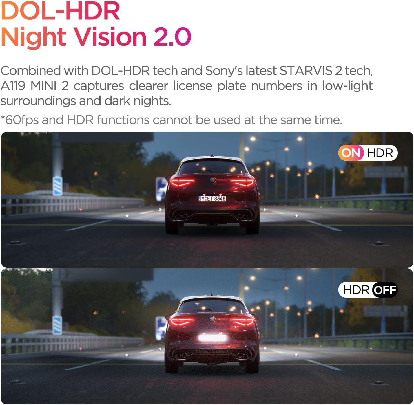 VIOFO Dash Cam Front A119 Mini 2, STARVIS 2 Sensor, 2K 60fps/HDR 30fps Voice Control Car Dash Camera with 5GHz Wi-Fi GPS, Night Vision 2.0, 24H Parking Mode, Supercapacitor (SD Card Not Included) - Available at All In One Marketplace Canada