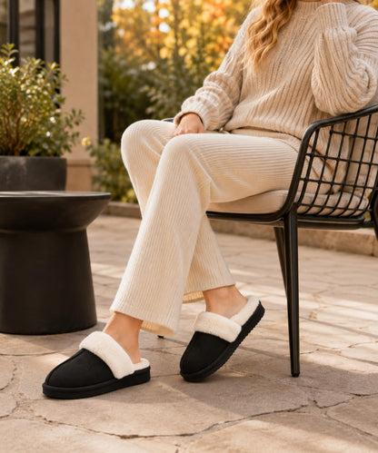 Litfun Fuzzy Memory Foam Slippers for Women Indoor Outdoor House Shoes 🍁 All In One Marketplace Canada