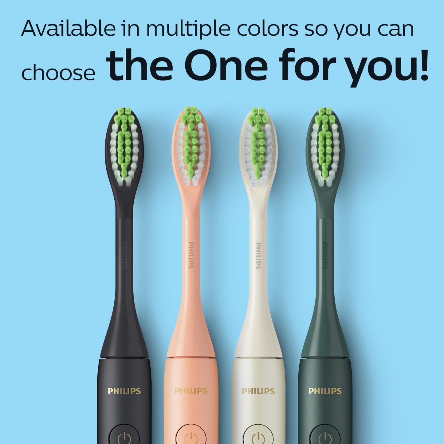 Philips One by Sonicare Rechargeable Toothbrush, 1 Brush Head, Green Philips Sonicare