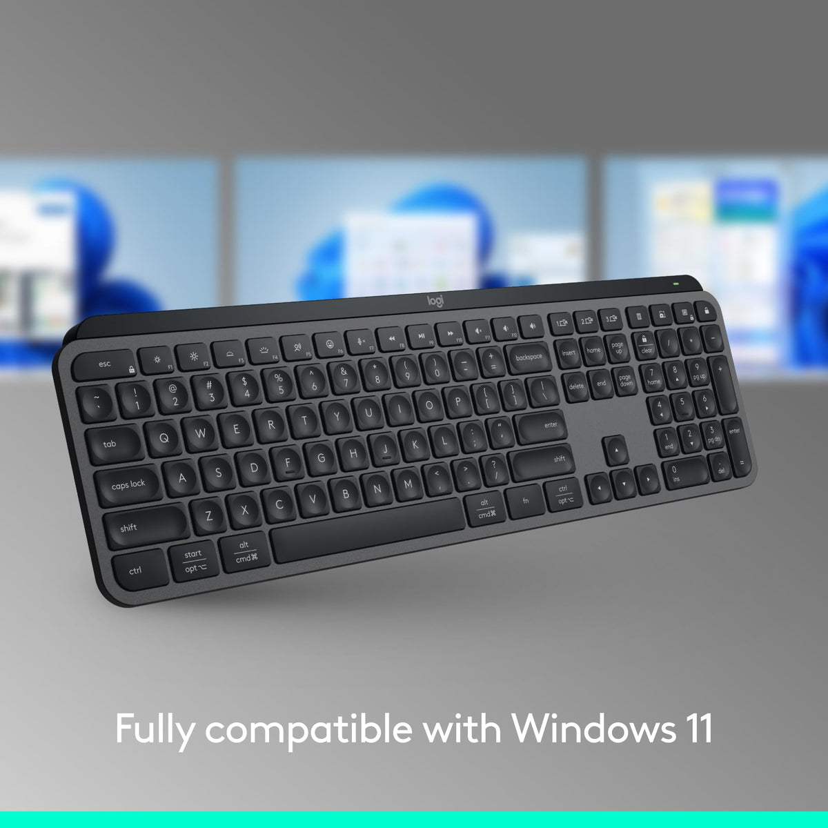 Logitech MX Keys S Wireless Keyboard Low Profile Fluid Precise - Grey