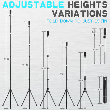 UBeesize 92’’ Cell Phone Tripod Stand with 16.5’’ Gooseneck and Remote, Overhead Tripod with Adjustable 360°Ball Head & Phone Holder for iPhone 14 Pro Max/Plus/13/12/11, Android Cell Phone 🍁 All In One Marketplace Canada