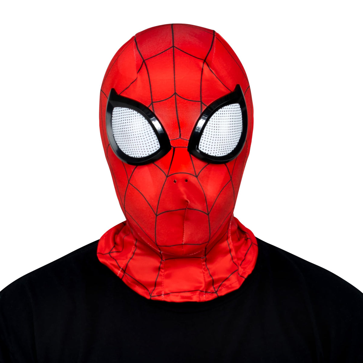 Accessoire de déguisement d'Halloween officiel MARVEL Spider-Man Zentai pour adulte - Masque de luxe en élasthanne extensible deux directions avec yeux moulés