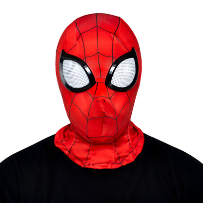 Accessoire de déguisement d'Halloween officiel MARVEL Spider-Man Zentai pour adulte - Masque de luxe en élasthanne extensible deux directions avec yeux moulés