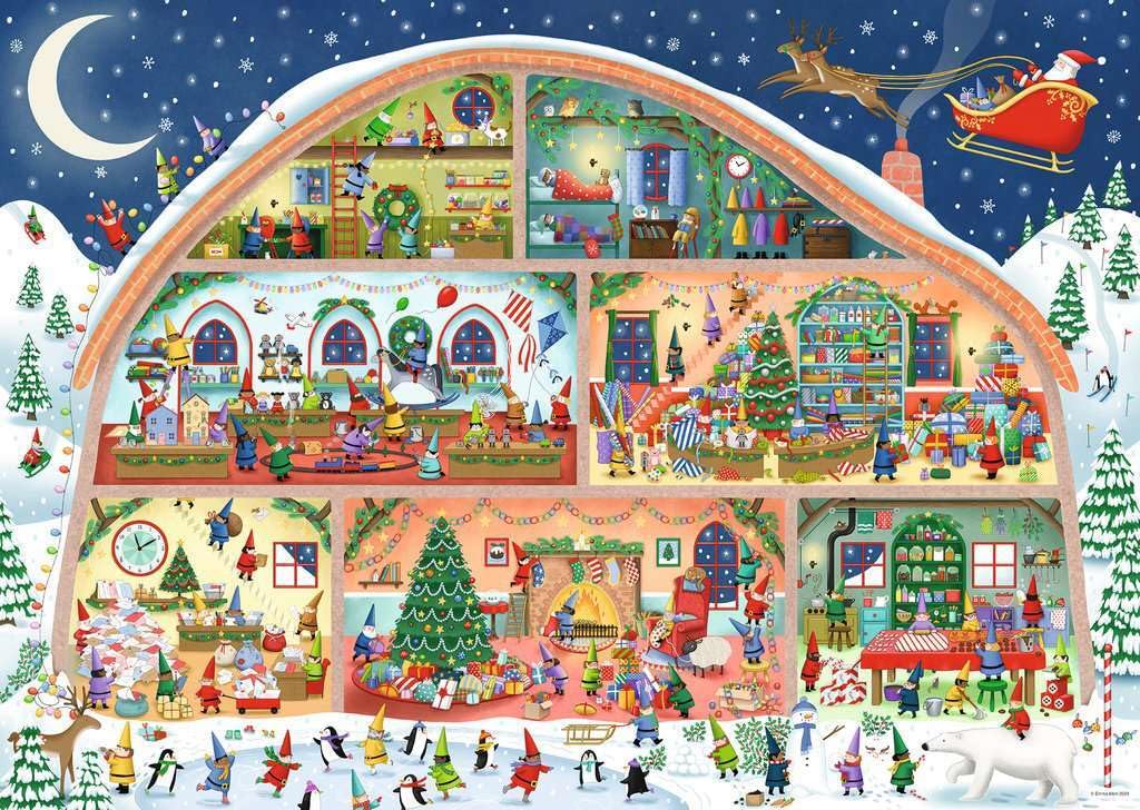 Ravensburger Santa’s Workshop – 1000 Piece Jigsaw Puzzle | A Magical North Pole Creation | Perfect for Holiday Puzzling 🍁 All In One Marketplace Canada
