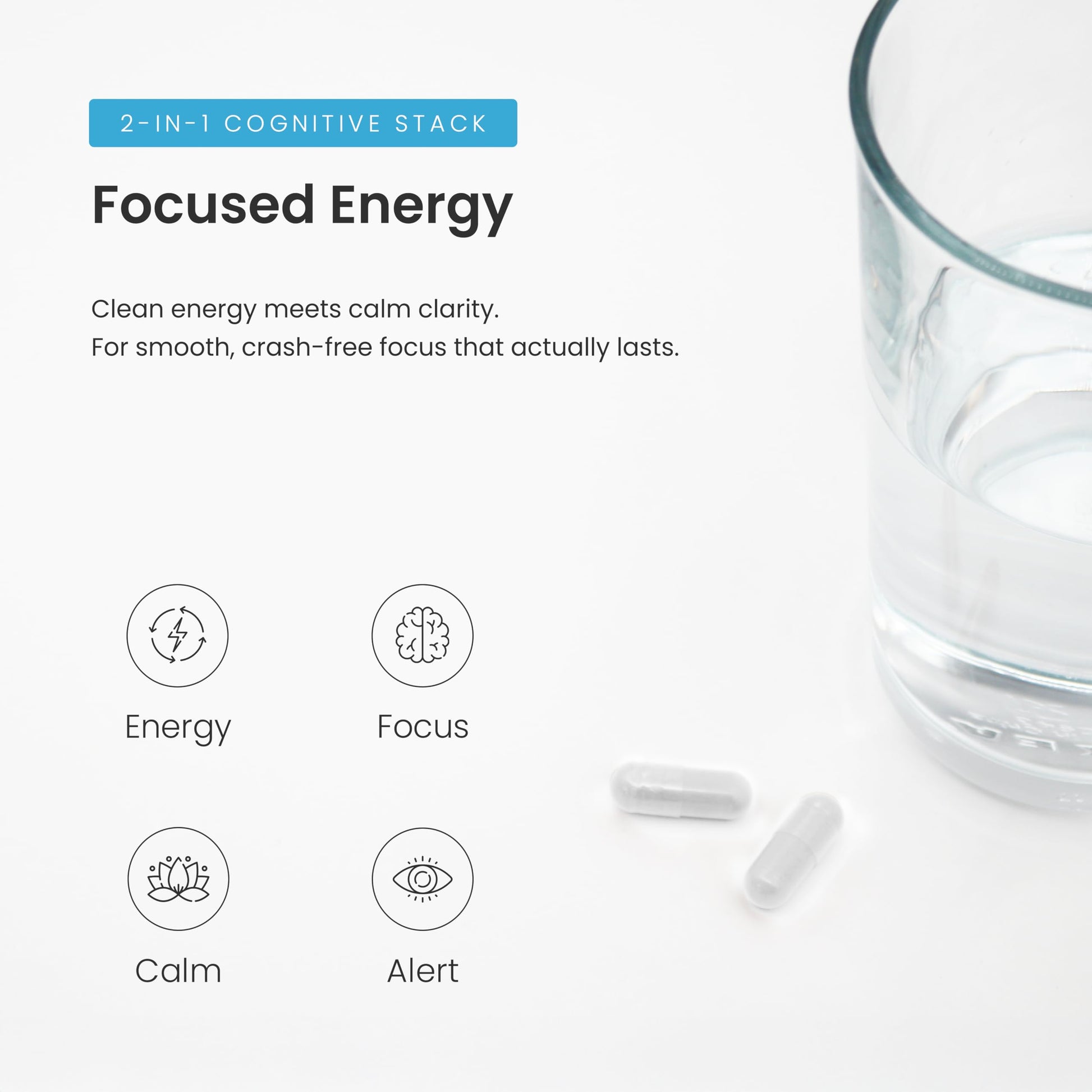 Caffeine Pills with L-Theanine - 180 Energy Pills for Women & Men - Clean & Long-Lasting Focused Energy - Sustained Release 100mg Caffeine + 200mg L Theanine - No Crash Capsules, Vegan Supplement - Available at All In One Marketplace Canada